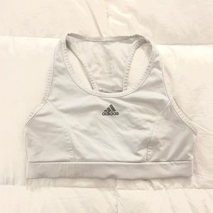 Adidas White Sports Bra